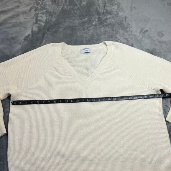 Old Navy SoSoft Loose V-Neck Sweater Size XXL Ribbed Knit Casual Layers Cozy - Picture 7 of 8